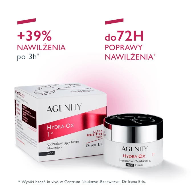 AGENITY HYDRA-OX 1° Odbudowujący Krem Nawilżający Na Noc - 50ml