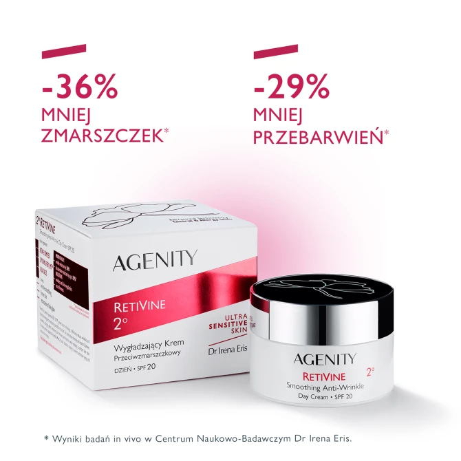 AGENITY RETIVINE 2° Wygładzający Krem Przeciwzmarszczkowy Na dzień SPF20 - 50ml