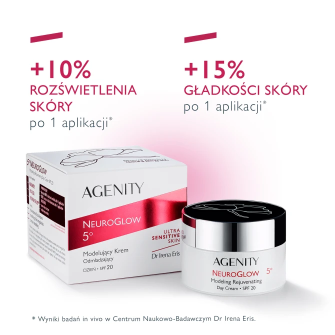 AGENITY NEUROGLOW 5° Modelujący Krem Odmładzający Na Dzień SPF20 - 50ml