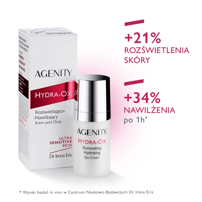 AGENITY HYDRA-OX Rozświetlająco - Nawilżający Krem Pod Oczy - 15ml