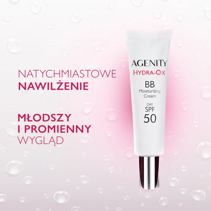 AGENITY HYDRA-OX Nawilżający Krem BB Na Dzień SPF50 Medium Beige (20) - 30ml