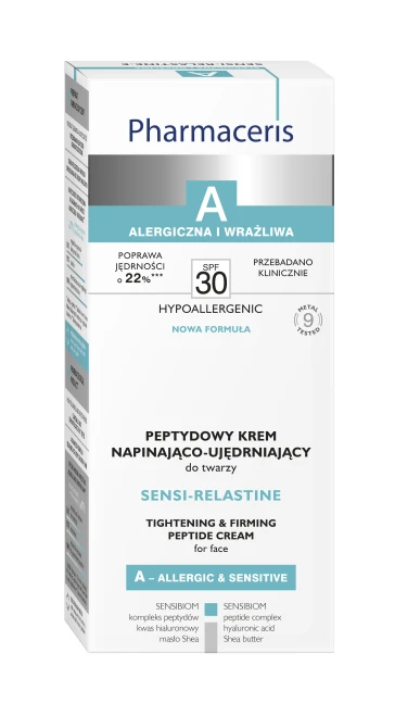 PHARMACERIS A SENSI-RELASTINE Peptydowy krem napinająco-ujędrniający SPF 30 - 50 ml