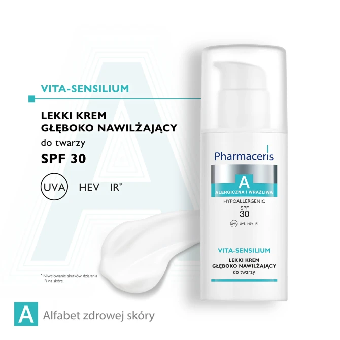 PHARMACERIS A VITA-SENSILIUM Lekki Krem Nawilżający Do Twarzy SPF30 - 50 ml (id: 1374)