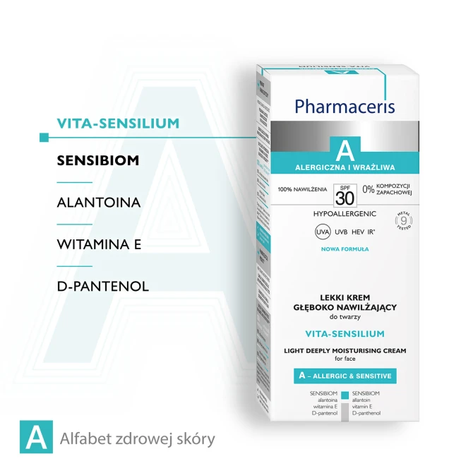 PHARMACERIS A VITA-SENSILIUM Lekki Krem Nawilżający Do Twarzy SPF30 - 50 ml (id: 1374)
