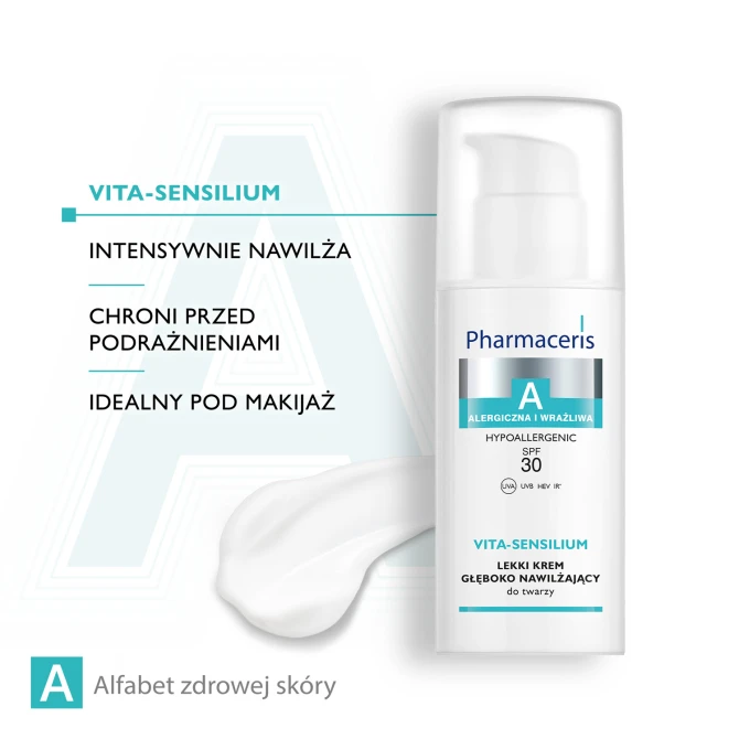 PHARMACERIS A VITA-SENSILIUM Lekki Krem Nawilżający Do Twarzy SPF30 - 50 ml (id: 1374)