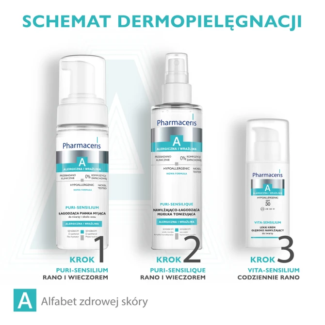 PHARMACERIS A VITA-SENSILIUM Lekki Krem Nawilżający Do Twarzy SPF30 - 50 ml (id: 1374)
