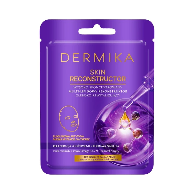 DERMIKA Skin Reconstructor Wysoko skoncentrowany multi-lipidowy rekonstruktor głęboko rewitalizujący maska w płacie 1 szt.