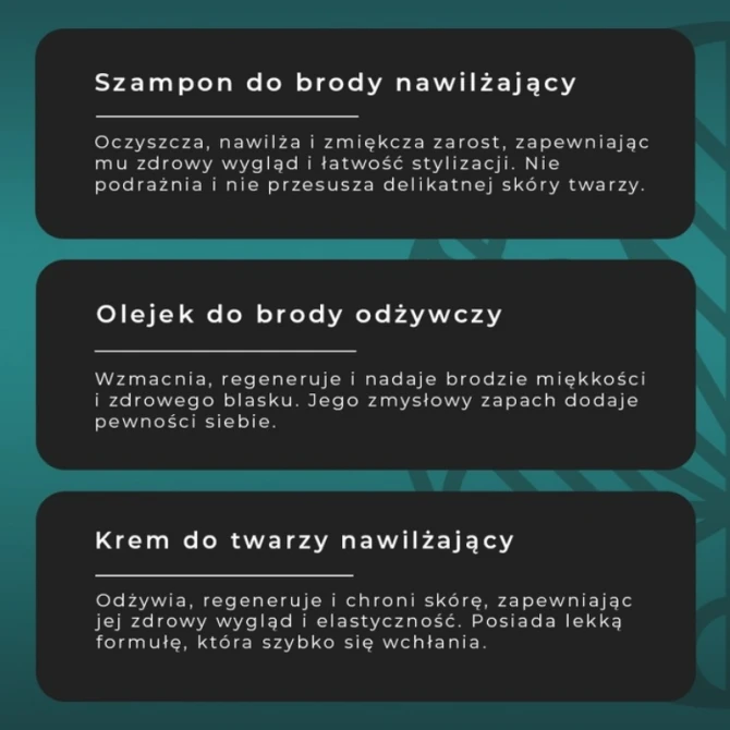 Duetus For Men Zestaw Twarz i Broda: Szampon + Olejek do brody + Krem do twarzy (id: 76064)
