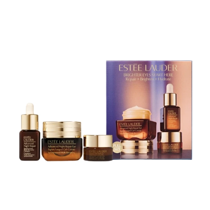 Estée Lauder Brighter Eyes Start Here Advanced Night Repair zestaw krem-żel pod oczy 15ml + krem-żel pod oczy 5ml + przeciwzmarszczkowe serum do twarzy 7ml (id: 76108)