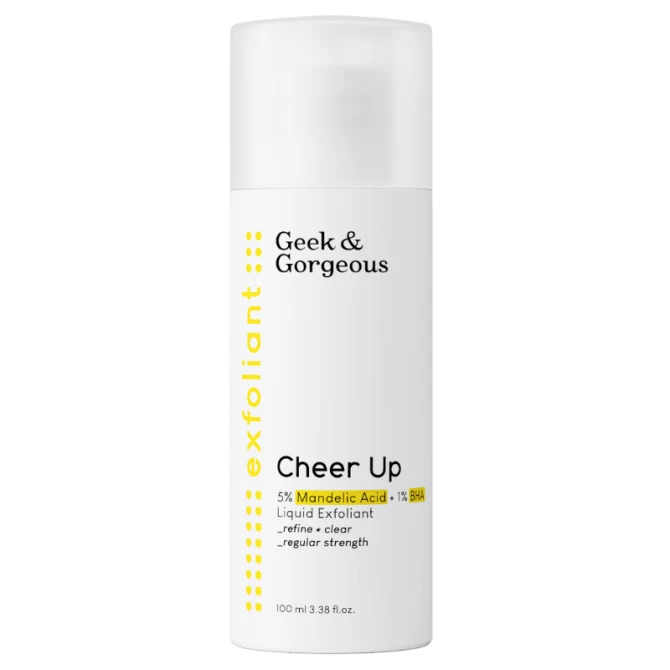 Geek and Gorgeous Cheer Up - eksfoliator do twarzy z 6% kwasem migdałowym + BHA o średniej mocy - 100 ml (id: 77365)
