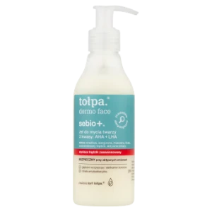 TOŁPA Dermo Face Sebio+ Żel Do Mycia Twarzy 2 Kwasy: AHA + LHA - 195 ml