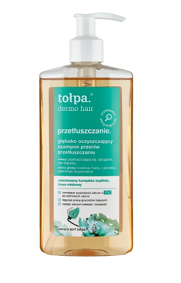 TOŁPA Dermo Hair Przetłuszczanie Głęboko Oczyszczający Szampon Przeciw Przetłuszczaniu - 250 ml