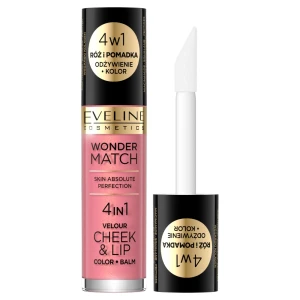 Eveline Cosmetics Wonder Match Velour Cheek&amp;Lip róż i pomadka w płynie 03 4.5ml