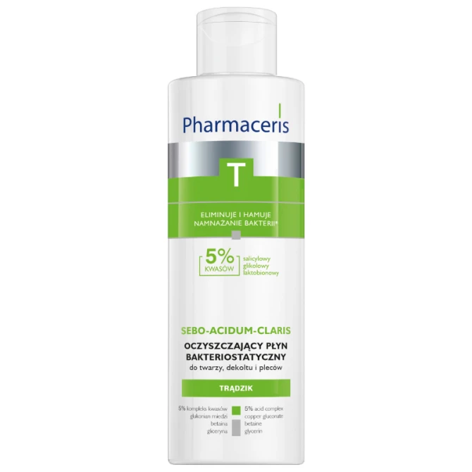 PHARMACERIS T SEBO-ACIDUM -CLARIS Oczyszczający płyn bakteriostatyczny - 190ml (id: 76371)