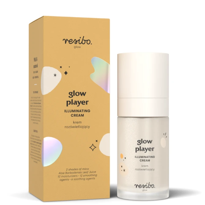 RESIBO GLOW PLAYER Rozświetlający Krem Do Twarzy - 30ml (id: 2364)