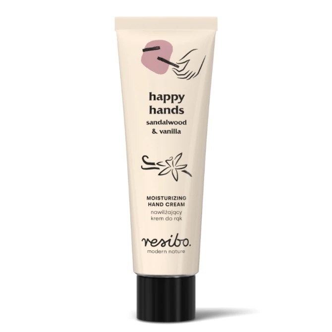 Resibo HAPPY HANDS sandalwood & vanilla - naturalny krem do rąk - 50ml (id: 77712)
