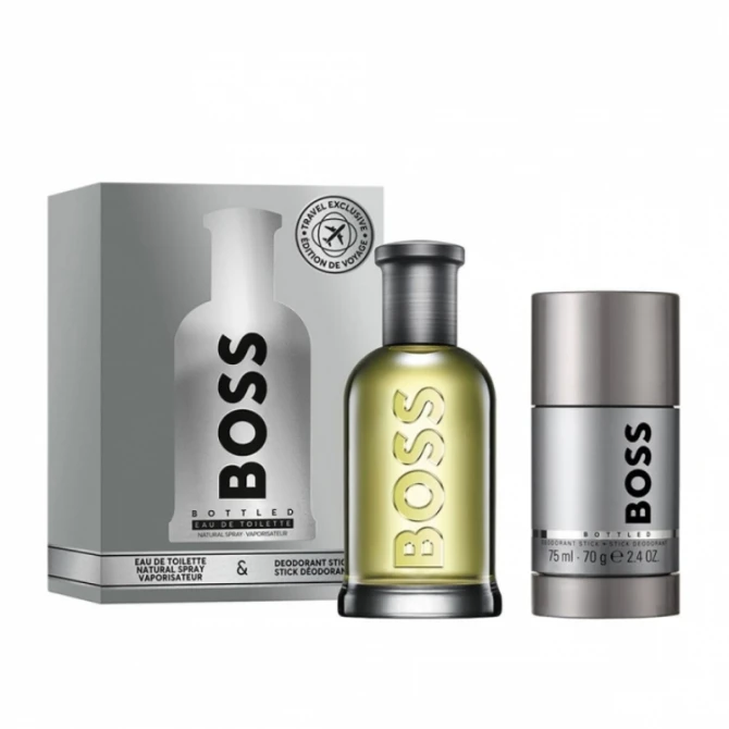 Hugo Boss Bottled zestaw woda toaletowa spray 100ml + dezodorant sztyft 75ml (id: 61331)