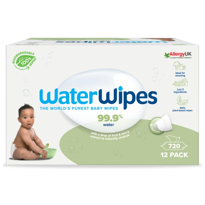 WaterWipes BIO Soapberry, Chusteczki nawilżane dla niemowląt 12x60 szt. (id: 78531)