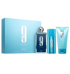 Afnan 9AM Dive zestaw woda perfumowana spray 100ml + żel pod prysznic 150ml +  dezodorant spray 150ml