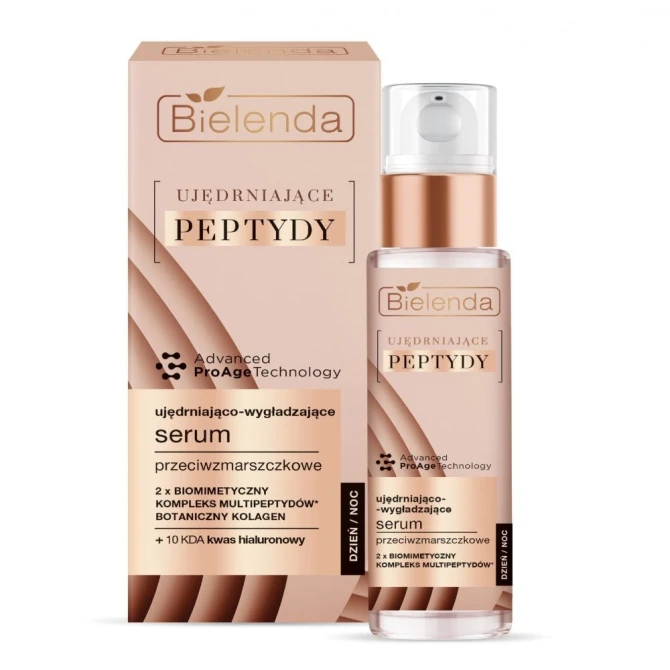 BIELENDA Ujędrniające Peptydy ujędrniająco-wygładzające serum przeciwzmarszczkowe na dzień i noc 30ml