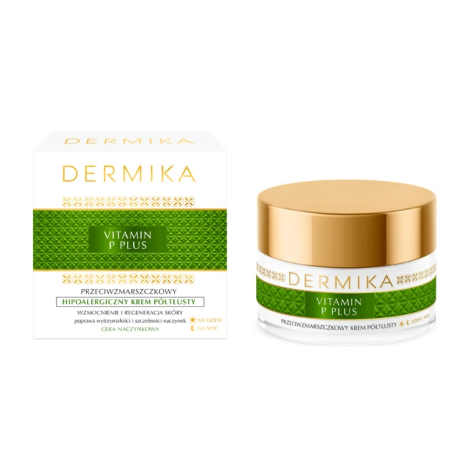Dermika Vitamin P Plus hipoalergiczny krem półtłusty na dzień i na noc 50ml