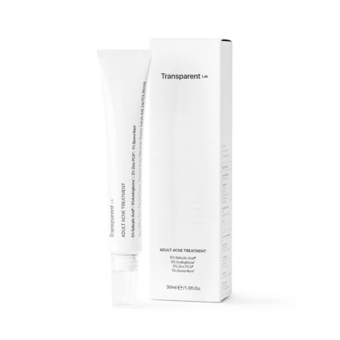 Transparent Lab Adult Acne Treatment - nocna kuracja do twarzy dla skór trądzikowych - 30ml