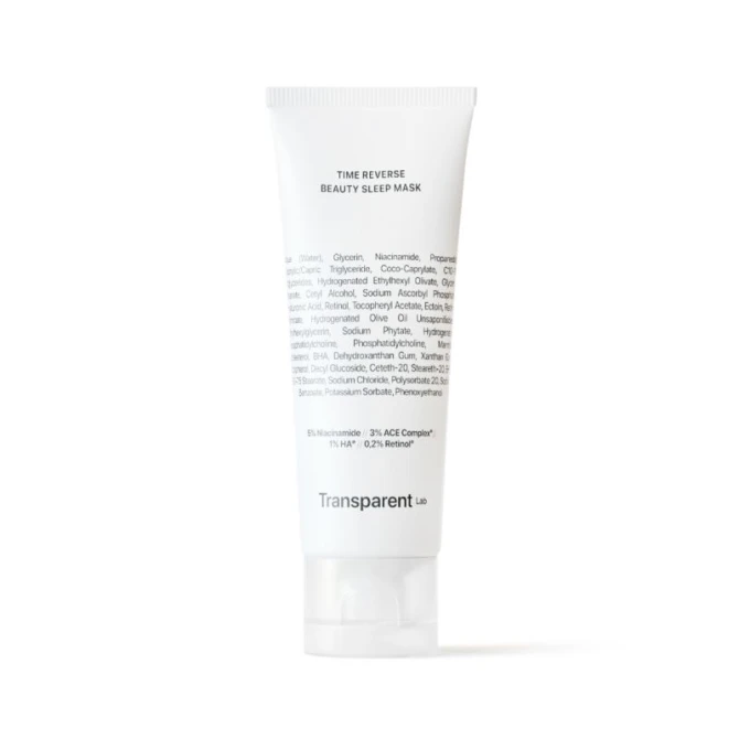 Transparent Lab Time Reverse Beauty Sleep Mask - przeciwstarzeniowa maska do twarzy na noc z retinolem - 75ml