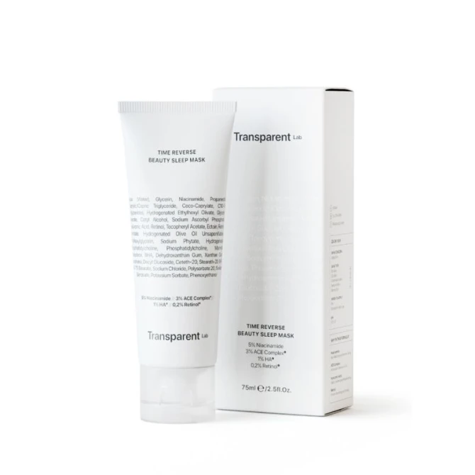 Transparent Lab Time Reverse Beauty Sleep Mask - przeciwstarzeniowa maska do twarzy na noc z retinolem - 75ml