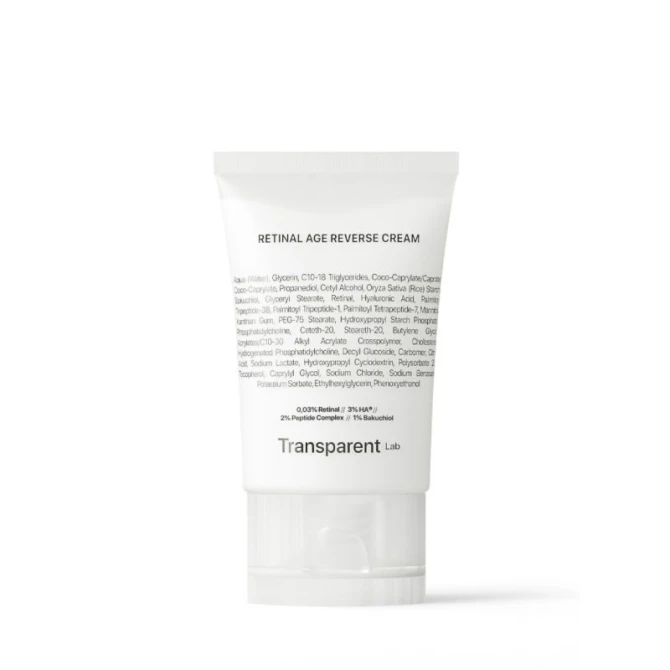 Transparent Lab Retinal Age Reverse Cream - przeciwstarzeniowy krem do twarzy z retinalem (0,03%) - 50ml