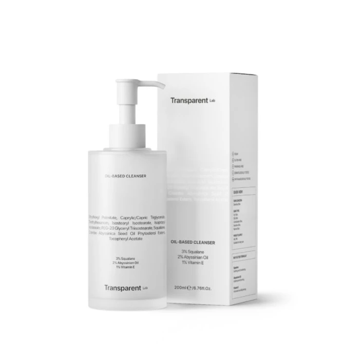 Transparent Lab Oil Based Cleanser - olejek dogłębnie oczyszczający do demakijażu twarzy - 200ml