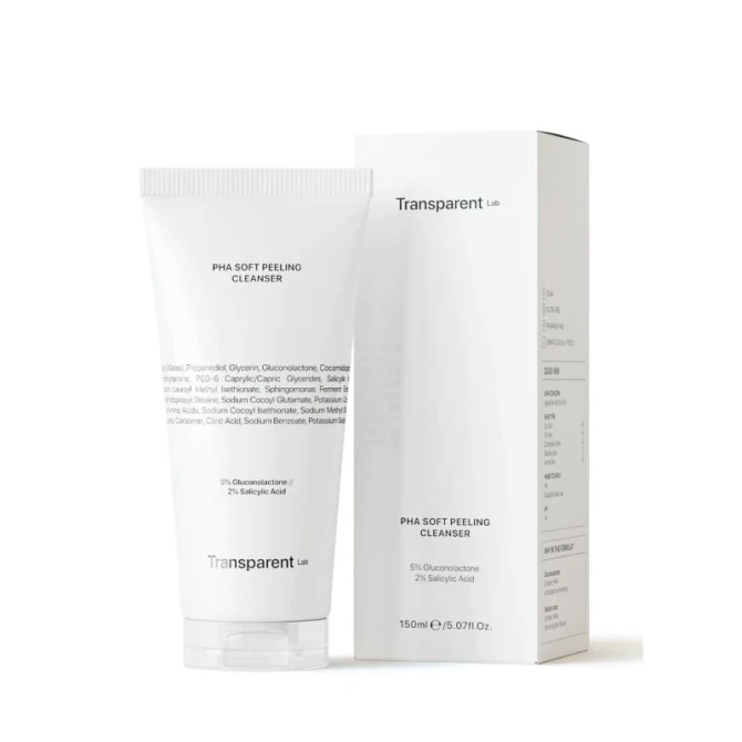 Transparent Lab PHA Soft Cleanser - oczyszczająco-złuszczający żel do mycia twarzy - 150ml