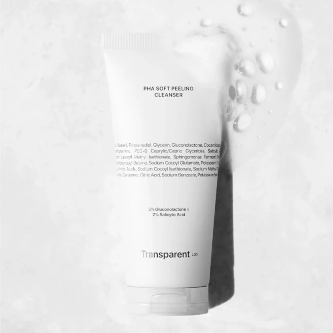 Transparent Lab PHA Soft Cleanser - oczyszczająco-złuszczający żel do mycia twarzy - 150ml