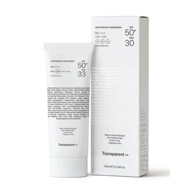 Transparent Lab Lightweight sunscreen SPF50+ - lekki krem przeciwsłoneczny SPF50+ - 100ml
