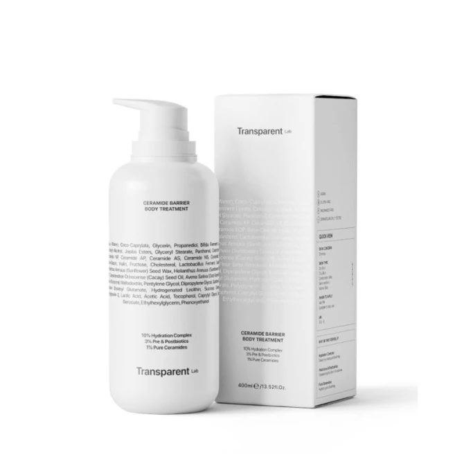 Transparent Lab Ceramide Barrier Body Treatment - kuracja do ciała z ceramidami - 400ml