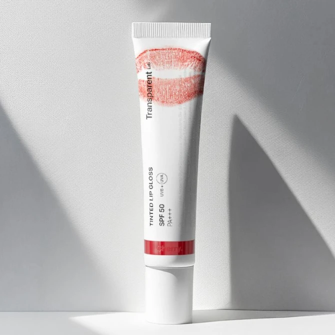 Transparent Lab Lip Gloss Cherry SPF50 - balsam do ust - 15ml