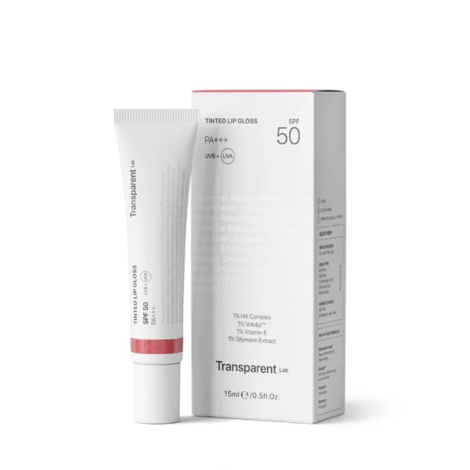 Transparent Lab Lip Gloss Rose SPF50 - balsam do ust - 15ml