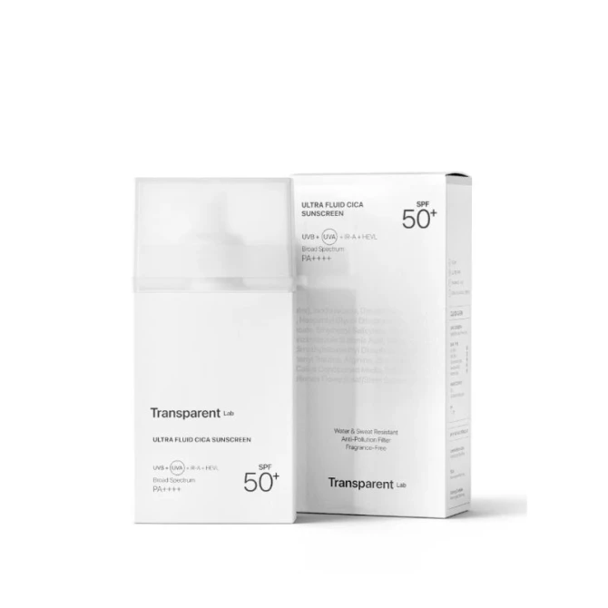 Transparent Lab Ultra Fluid Cica Sunscreen - hybrydowy krem SPF50 - 100ml