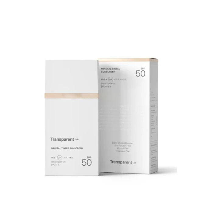 Transparent Lab Mineral Tinted Sunscreen Light - mineralny krem z filtrem SPF50 Light - 100ml