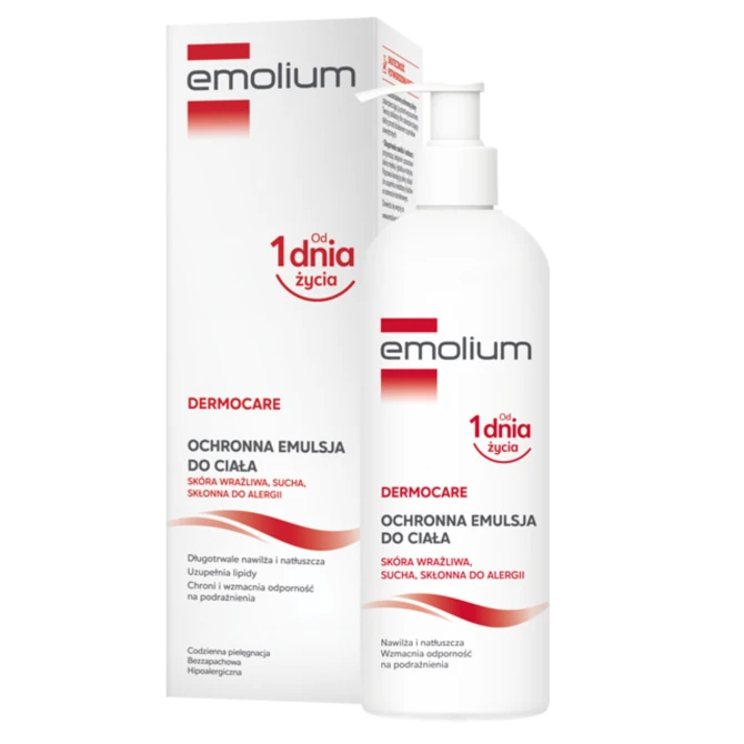 EMOLIUM DERMOCARE Ochronna Emulsja Do Ciała Skóra Wrażliwa - 400ml