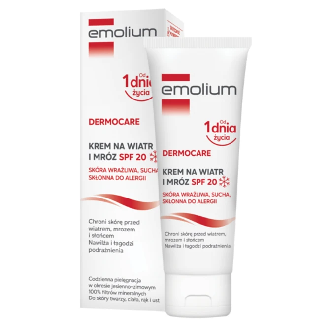 EMOLIUM DERMOCARE Krem Na Wiatr i Mróz SPF 20 Skóra Wrażliwa - 75ml