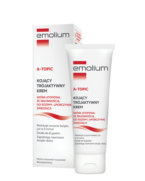EMOLIUM A-TOPIC Kojący Trójaktywny Krem Skóra Atopowa - 75ml