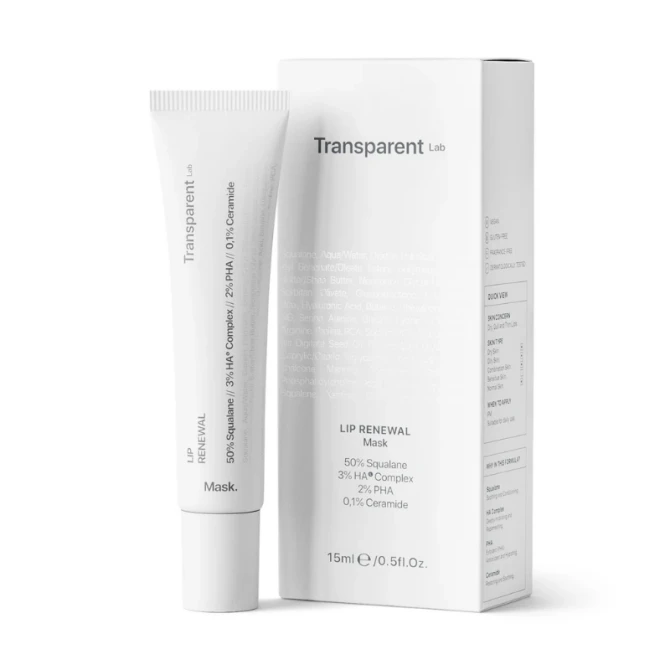 Transparent Lab Lip Renewal Mask - całonocna maska regenerująca do ust - 15ml