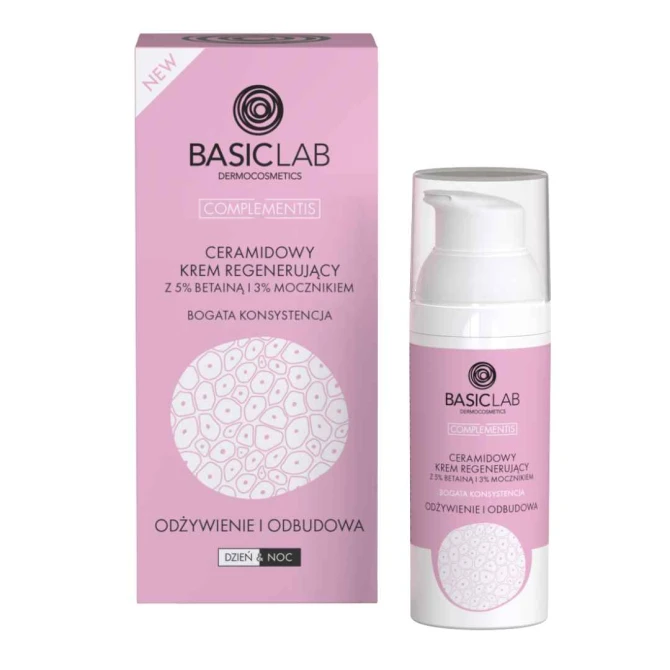BasicLab COMPLEMENTIS Ceramidowy Krem Regenerujący Bogata Konsystencja - 50 ml