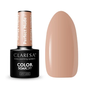 Claresa Color Soak Off UV/LED Perfect Nude lakier hybrydowy 7 5g