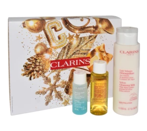 CLARINS SET (Velvet Clensing MILK + Instant EYE Make-Up Remover + Hydrating Toning Lotion ) balsam do ciała 200 ml