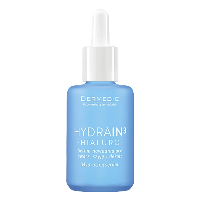 DERMEDIC HYDRAIN3 HIALURO Serum Nawadniające Twarz, Szyję i Dekolt - 30 ml
