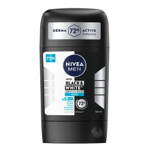Nivea Men Black&White Invisible Fresh antyperspirant w sztyfcie 50ml