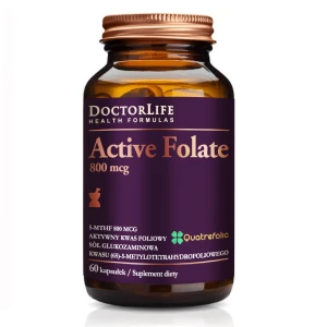 Doctor Life Active Folate aktywny kwas foliowy 800mcg suplement diety 60 kapsułek