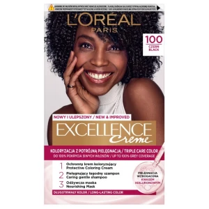 L'Oreal Paris Excellence Creme farba do włosów 100 Czerń