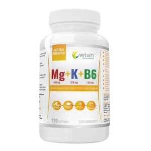 WISH Pharmaceutical Magnez + Potas + Witamina B6 Forte suplement diety 120 kapsułek